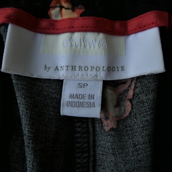 Ett Twa Trouser Pants Wide Leg Crop Floral Elastic Waistband Pull On Boho S - Picture 10 of 12